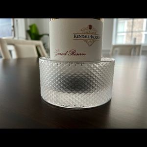 Tiffany & Co Diamond Point wine coaster in clear lead crystal